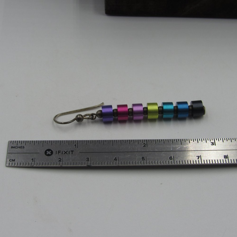 Sterling Silver Multiple Colored Odd Earrings - image 3